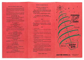 (BUSINESS--PUBLISHING.) Catalogue for "Personal Christmas Cards with Name Imprinted" from Color-Tone Originals.